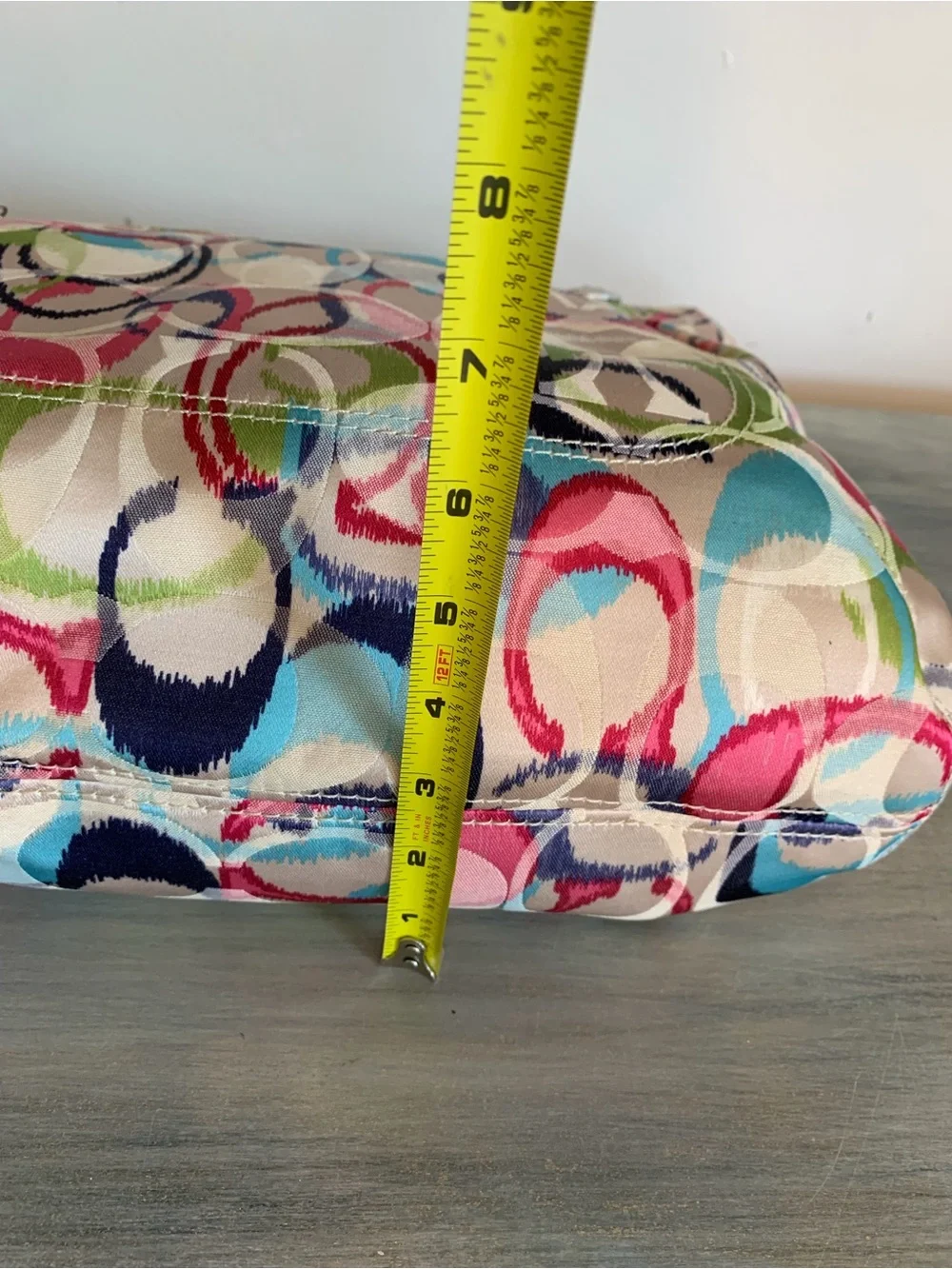 Coach bag purse Multicolor C logo shoulder bag tote designer discontinued y2k - Picture 12 of 12